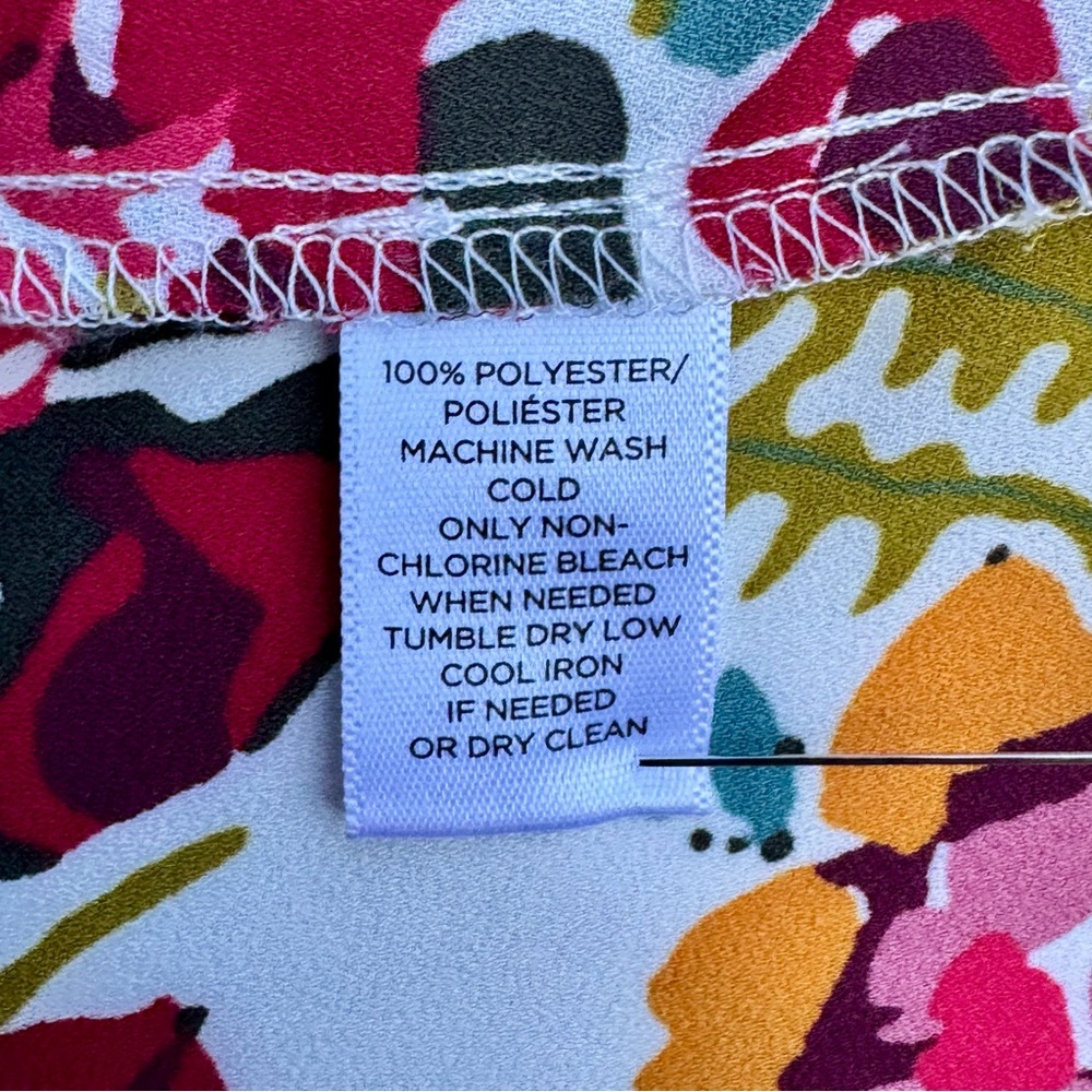 LOFT Vibrant Floral Print Blouse - Picture 9 of 10
